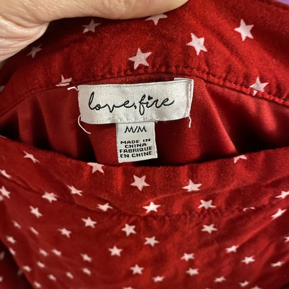 Star Pattern Skirt with Slit - Picture 4 of 4